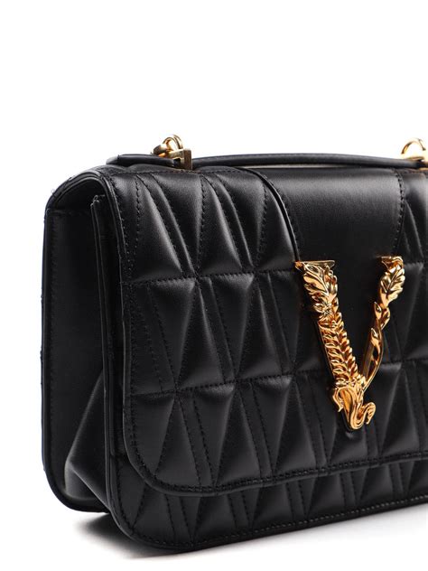 versace borsa a mano pelle nera|Versace Borsa Tote Virtus In Pelle .